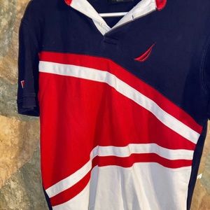 Nautical shirt sleeve shirt